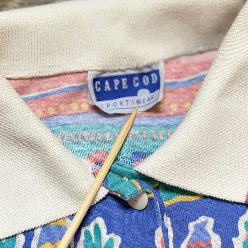 Cape Cod Vintage Southwestern Shirt Top Cactus Aztec M Medium S Small Large - Picture 4 of 5